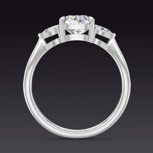 1.80 CTCUSHION SHAPE DIAMOND ENGAGEMENT RING GIA CERTIFIED H SI1 3 STONE PLATINUM